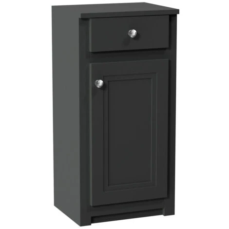 Orbit Classica Traditional Side Cabinet 400mm Wide 1-Drawer And 1-Door - Charcoal Grey