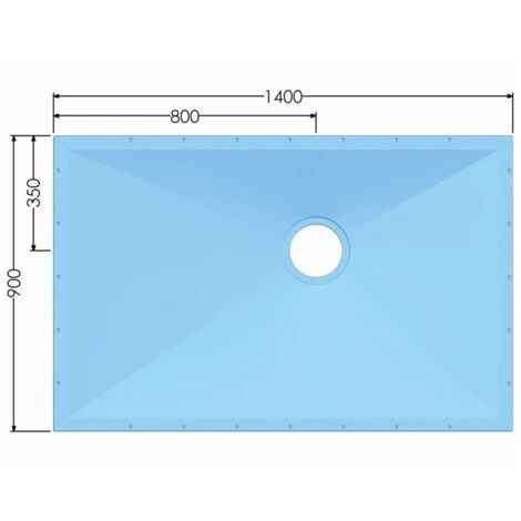 AKW Tuff Form Wet Room Former 1400mm X 900mm With GW90 Low Depth Gravity Waste For Vinyl Floor - Image 2