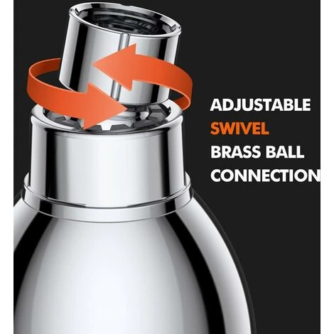 LangRay High Pressure Shower Head Shower Head 2.5 GPM Shower Heads, Adjustable Brass Shower Head Ball Head, Air Bubble Pressure, Shower Head - Image 4
