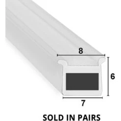 Magnetic Shower Seal For Screens Or Doors | Fits Into A Channel | Sold As Pairs | MAG030 (200cm)