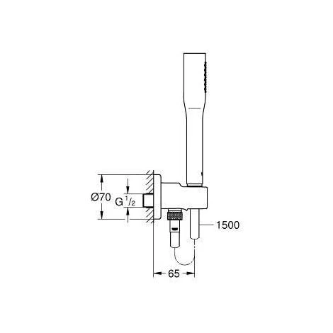 Grohe EUPHORIA COSMOPOLITAN NEW - Stick Set Wall Bracket And 1 Jet Shower (26404000) - Image 2