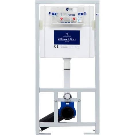 Villeroy & Boch Toilet Set Frame + Swiss Aqua Technologies Rimless Toilet + Chrome Flush Plate (ViConnectSATrimless-1) - Image 2