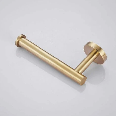 Toilet Roll Holder Bathroom Tissue Paper Dispenser SUS304 Stainless Steel Wall Mounted Brushed Gold - Image 4
