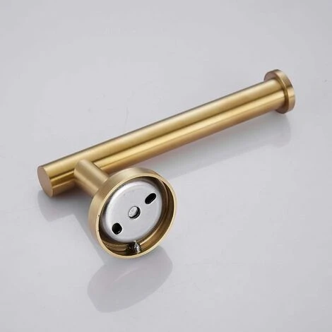 Toilet Roll Holder Bathroom Tissue Paper Dispenser SUS304 Stainless Steel Wall Mounted Brushed Gold - Image 5
