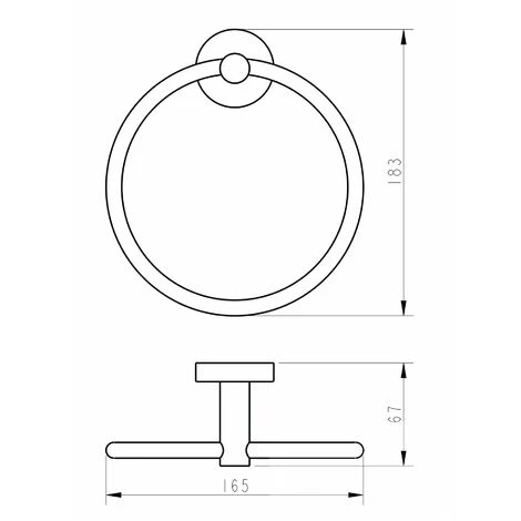 Gold Architeckt Europa Towel Ring Holder Bathroom Accessories Wall Mounted - Image 4