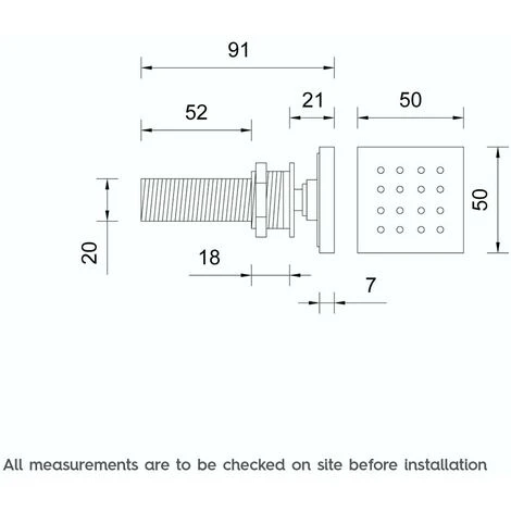 Mode Square Shower Body Jet - Image 3