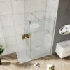 ELEGANT 1000mm Tempered Glass Walk In Shower Enclosure With 300mm Flipper Shower Door Screen Wet Room