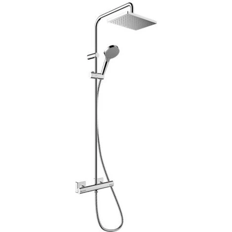Hansgrohe Vernis Shape Showerpipe 230 1jet EcoSmart With Thermostat, Chrome (26097000hansgrohe)