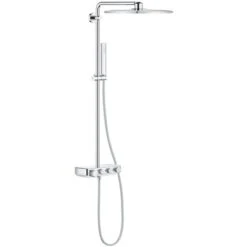 Grohe Euphoria SmartControl System 310 Cube Duo Shower System With Thermostat For Wall Mounting, Chrome (26508000)