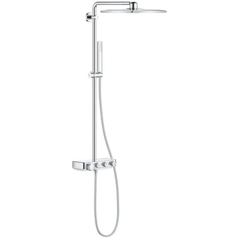 Grohe Euphoria SmartControl System 310 Cube Duo Shower System With Thermostat For Wall Mounting, Chrome (26508000)