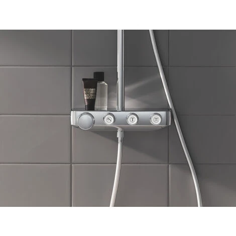 Grohe Euphoria SmartControl System 310 Cube Duo Shower System With Thermostat For Wall Mounting, Chrome (26508000) - Image 3