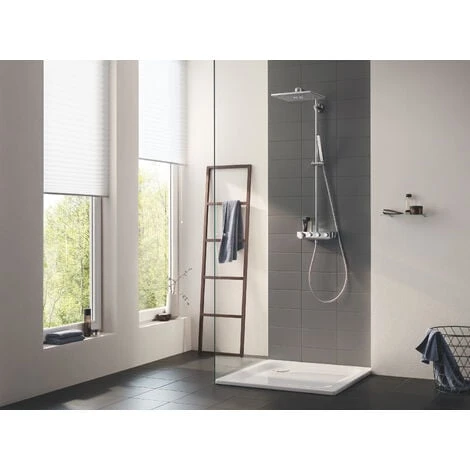 Grohe Euphoria SmartControl System 310 Cube Duo Shower System With Thermostat For Wall Mounting, Chrome (26508000) - Image 5