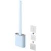 MUFF Toilet Brush & Holders，Silicone Toilet Brush，Deep Cleaner Toilet Brushes & Holders Blue