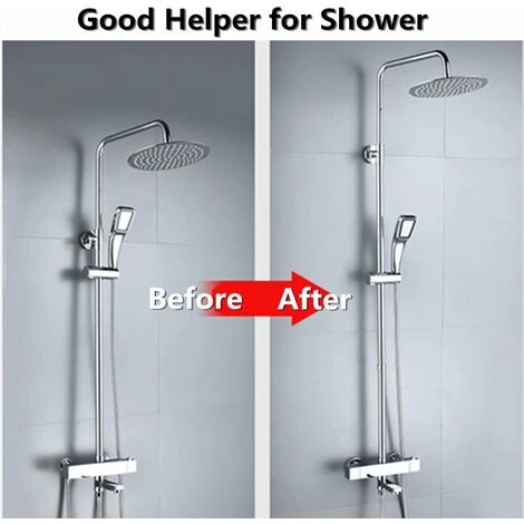 Shower Arm Extension Arm Stainless Steel Hose Pipe For Bathroom Shower Head, Thread Size G1/2 Inch,201 With Chrome Plating(6 Inch,1/2 Inch) - Image 5