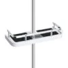 Bathroom Shower Shelf, Homeasy Square Bathroom Shower Storage No Drilling Shower Caddy Hanging Shower Holder For Shampoo Shower Tidy Hanging With Buckle And Shower Head Hook Suit 19mm-25mm Shower Rail