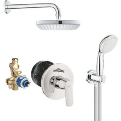 Grohe Eurosmart Cosmopolitan Tempesta Vitalio Built-in Shower Set, Chrome (25219cube)