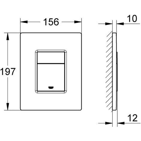 Grohe Even Two-touch Flush Plate, Anti-fingerprint Technology, Matt Black (38966KF0) - Image 3