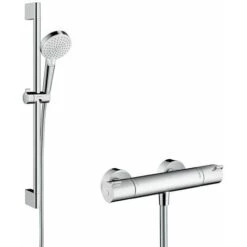 Hansgrohe Crometta Ecostat Thermostatic Bar Mixer Shower Valve Bathroom Chrome