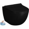 Vitra Sento SmoothFlush Rimless Toilet Bowl + Softclose Seat, Matt Black (7848-083-6147)