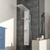 Livingandhome Wall Mounted Thermostatic Mixer Shower Panel Tower With Shelf