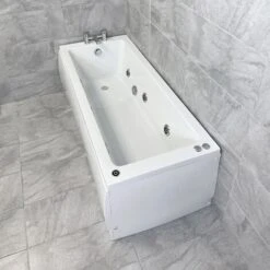 1500mm Whirlpool Acrylic Spa Bath - 6 Jet / 11 Jet / 11 Jet With Lights Options, 6 Jets