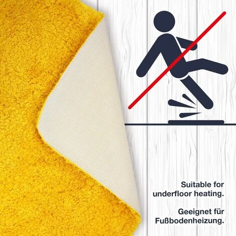 RHAFAYRE Bath Mat Set Of 3 Pieces - 3X Bath Mats (45x45 + 50x80 + 60x100cm) - Non-Slip & Washable Bath Mat - With WC Cutout - Brown - Image 4