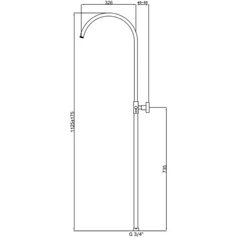 ENKI G05 Shower Rigid Riser Column Adjustable Round Solid Brass Chrome - Image 4
