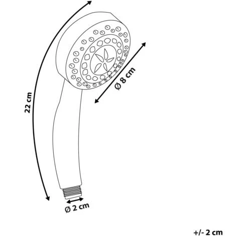 Modern Classic Shower Head Silver Synthetic LED Lights Temperature Sensor LORDAL - Image 3