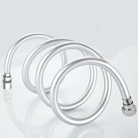 2m Smooth Chrome Extra Long Shower Hose - Image 3
