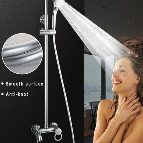 2m Smooth Chrome Extra Long Shower Hose - Image 5