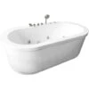 SIMBA WHIRLPOOL BATH TUB ACRYLIC MODERN FREESTANDING BATH TUB Rio 185 X 95 Cm WHITE
