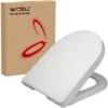 WOLTU D Shape WC Toilet Seats Soft Close Quick Release Heavy Duty Toilet Lid Cover