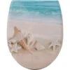 WOLTU Toilet Seats Soft Close Easy Cleaning Loo Seat With Adjustable Hinges Beautiful Beach