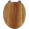 WOLTU Wooden Toilet Seats Soft Close WC Seat Hinge Ideal For Standard Toilet Beech