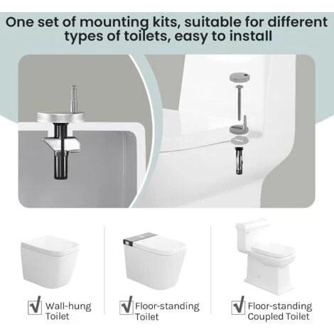 WOLTU Square WC Toilet Seats White Soft Close Quick Release Toilet Lid Cover - Image 2