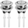 RHAFAYREPack Universal Toilet Cistern Push Buttons 38mm Dual Flush Pop Up Button Standard Double Flush Button