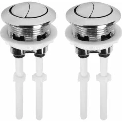 RHAFAYREPack Universal Toilet Cistern Push Buttons 38mm Dual Flush Pop Up Button Standard Double Flush Button