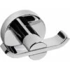 Croydex Flexi-Fix Metra Double Robe Hook, Chrome