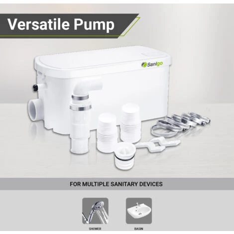 Silent Shower Pump Sanigo 30dB 200W For Shower And Sink - Image 2