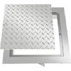 VEVOR Recessed Manhole Cover Powder-coated Drain Cover 40x40cm Steel Lid W/Frame