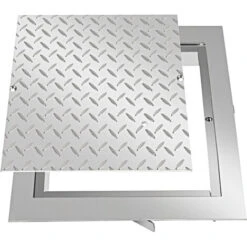 VEVOR Recessed Manhole Cover Powder-coated Drain Cover 40x40cm Steel Lid W/Frame