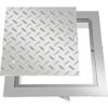 VEVOR Recessed Manhole Cover Powder-coated Drain Cover 30x30cm Steel Lid W/Frame