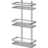 Wholesale Domestic Selena Polished Chrome 3 Tier Wall Mounted Rectangular Shower Basket
