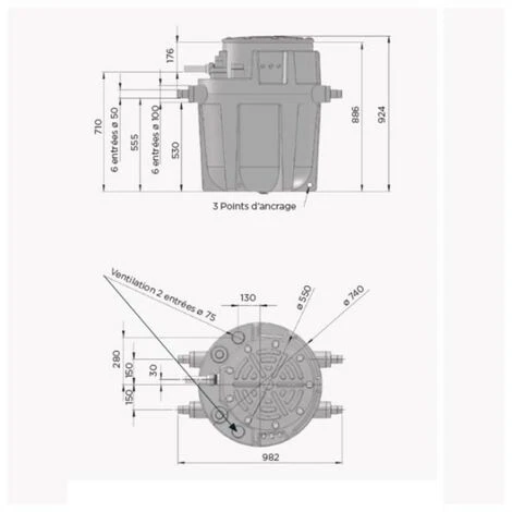 Saniflo Sanifos 250 Litre 6107 Underground Waste Pump Automatic Lifting Station - Image 4