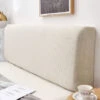 Headboard Cover,All-inclusive Elastic Headboard Protection Cover,For 140-170cm Headboard(creamy-white)