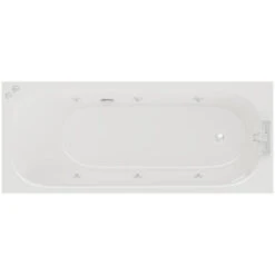 Wholesale Domestic Compact 1600mm X 700mm 6 Jet Chrome V-Tec Single Ended Whirlpool Bath