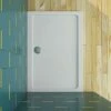 SKY 1100x700mm Slimline Rectangle Shower Enclosure Stone Tray Free Waste