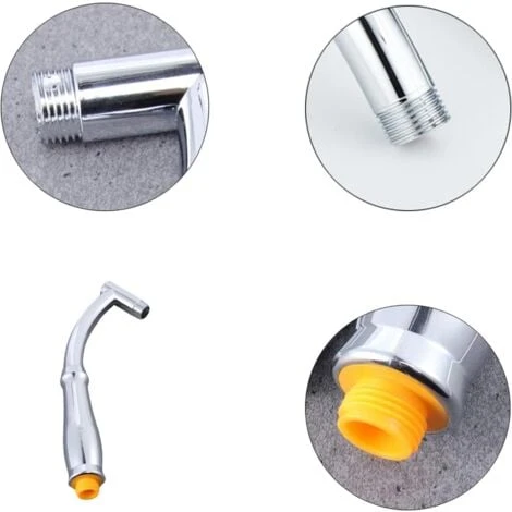 Shower Head Extender Adjustable Shower Extension Arm Handy Shower Extension Arm ABS Shower Extension Arm To Connect And Extend Shower Head 1 Piece (Silver) - Image 4