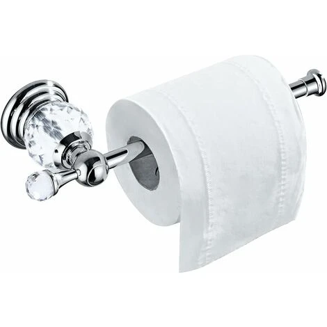 Toilet Paper Holder, Bathroom Crystal Tissue Paper Holder, Silver Toilet Paper Roll