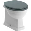 Siena - Etude Back To Wall WC & Sea Green Wood Effect Seat